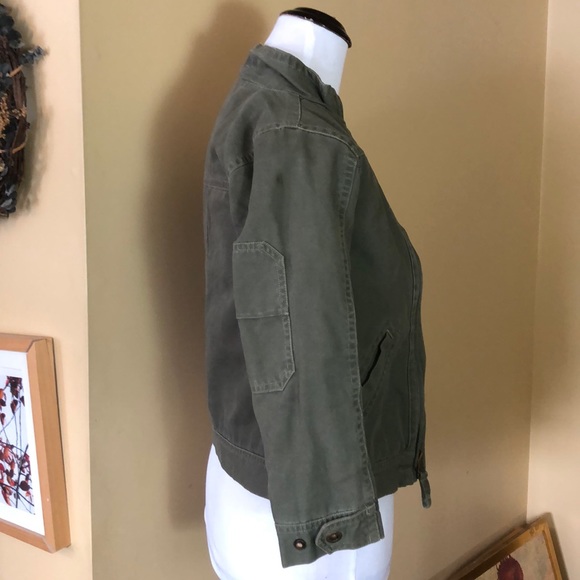❌sold❌ Vtg  LL Bean size L 6x/7 Cotton Army Jacket classic rugged preppy - Picture 4 of 13
